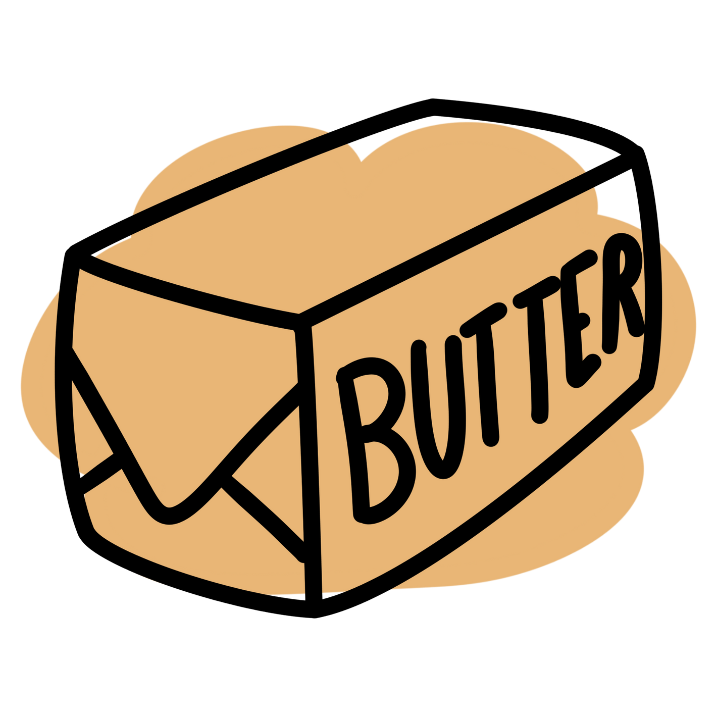 Butter in front of a cloud 